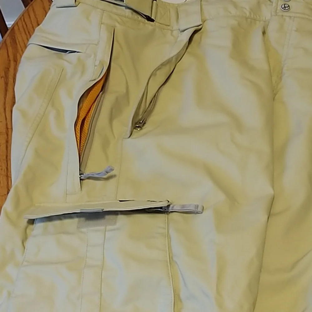 Burton biolite beige heavy nylon cargo snowboard ski winter pants size L_4
